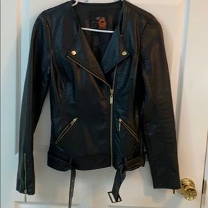 leather jacket from guess